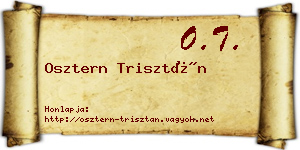 Osztern Trisztán névjegykártya